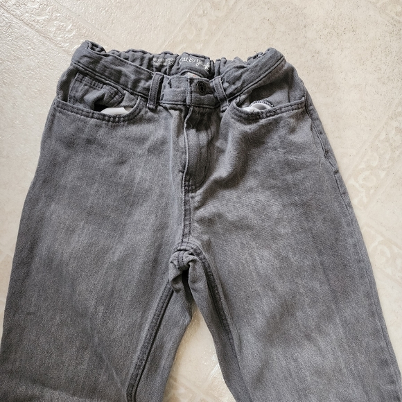 Cat and Jack gray elastic waist relaxed straight leg jeans Size 14 - Picture 2 of 8
